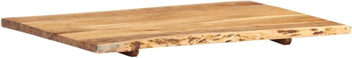 vidaXL Massivholz Tischplatte Baumkante Massivholzplatte Akazie 80x(50-60) x2,5cm 80 x 60 x 2.5 cm,