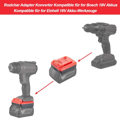 Adapter Konverter für Bosch 18V Li-Ion Akku auf für Einhell 18V Li-Ion Elektrowerkzeug Akku (Keine B