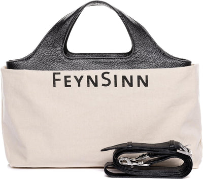 FEYNSINN BERLIN elegante Handtasche mit langen Henkeln NEA aus Nappa-Leder I Henkeltasche gross Lapt