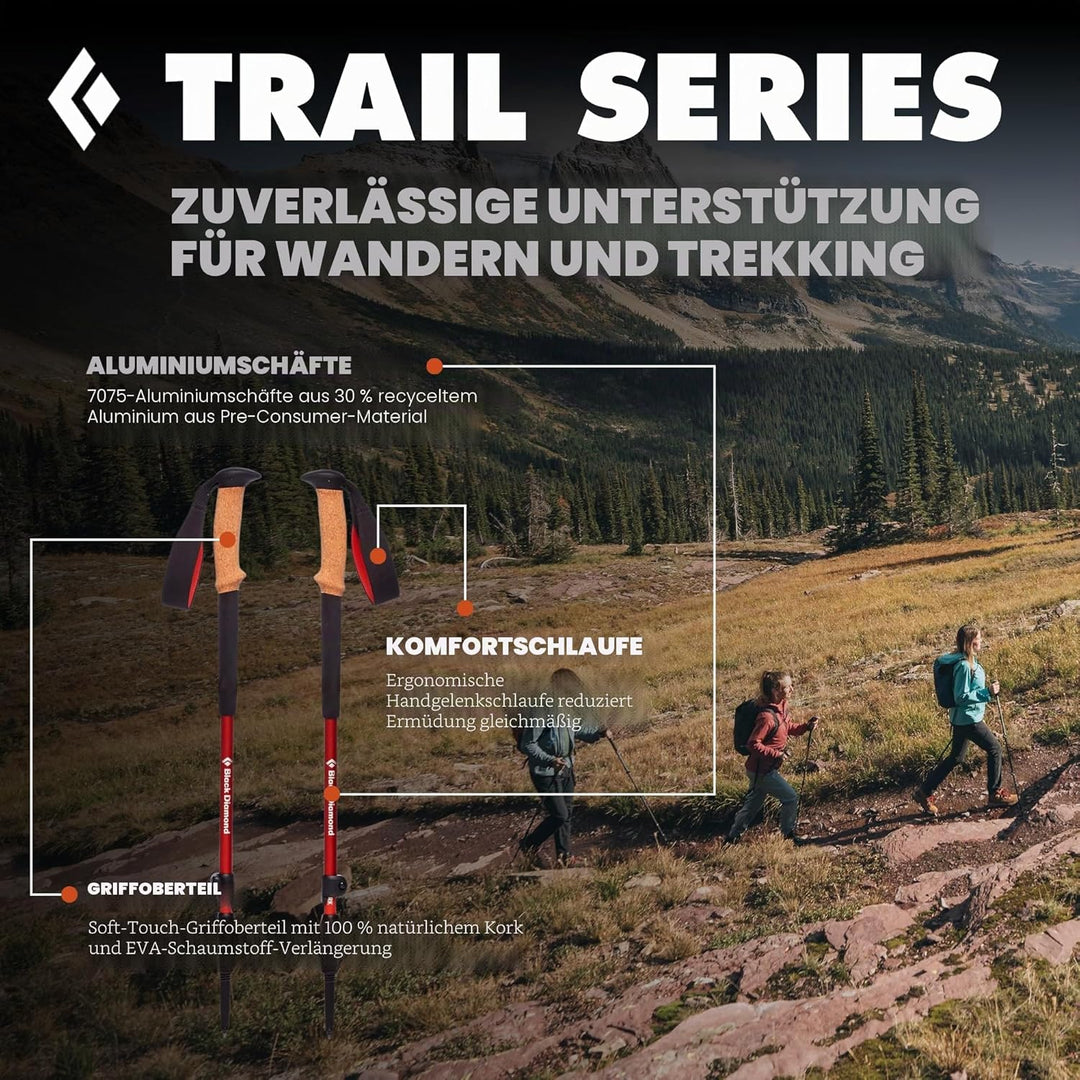 Black Diamond Trail Cork, 100-140 cm, Laurel Green