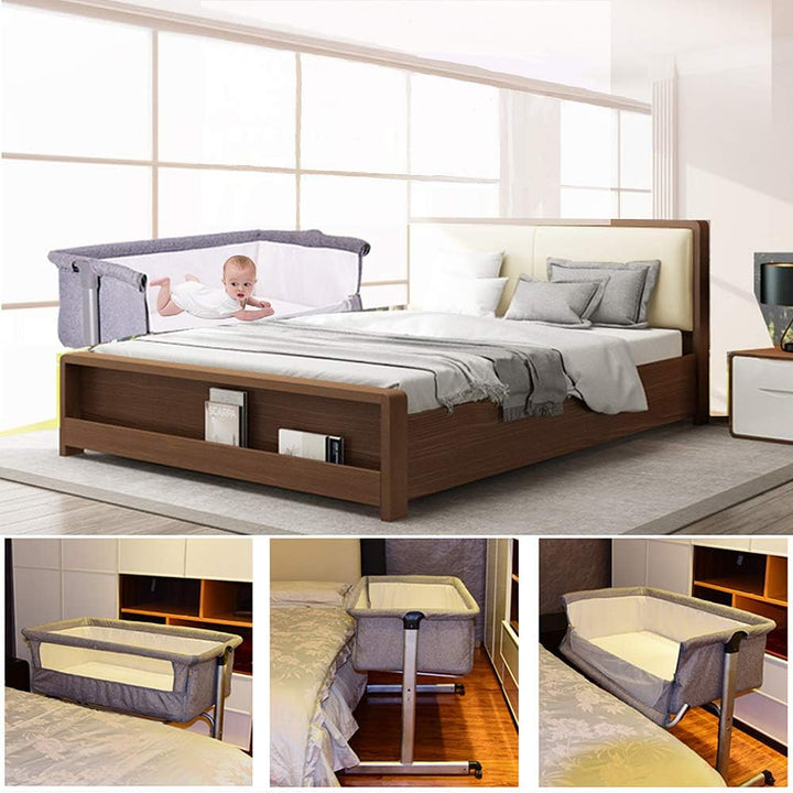homewell Babybett Beistellbett, Wiege mit Moskitonetz, Faltbares, Bequeme Matratze, Seiten aus Netz,