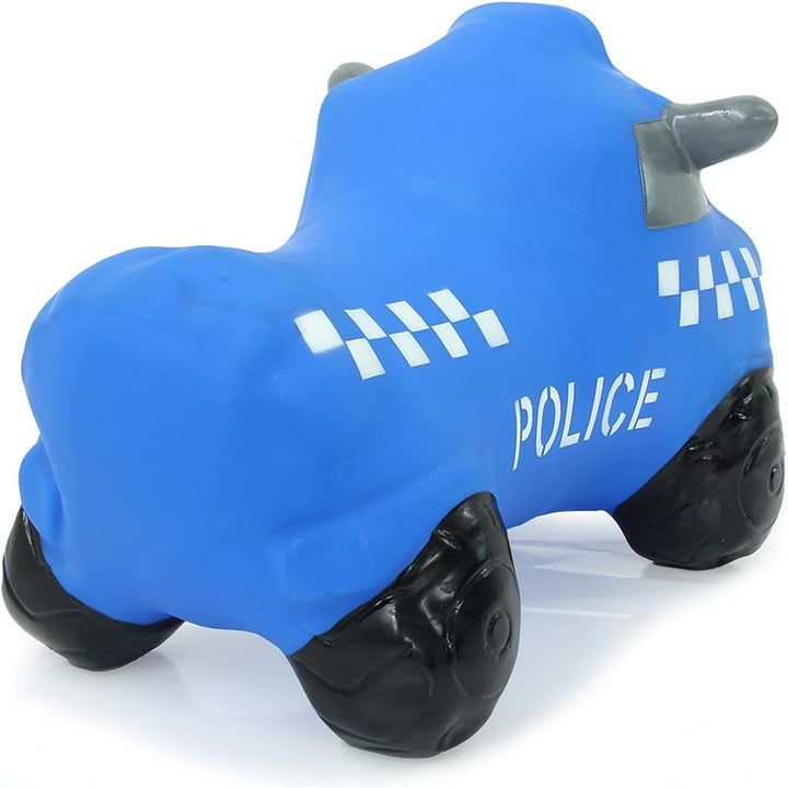 JAMARA 460455 Hüpfauto Police Truck HoppyDoo - Spielzeug für Kinder, Hüpfspielzeug Baby Indoor/Outdo