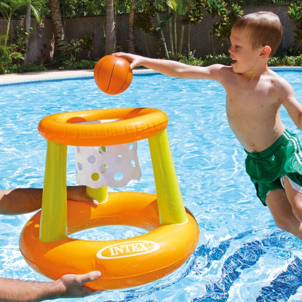 Intex Fun Goals Game - Aufblasbares Wasserballspiel - Wasserballnetz - 140 x 89 x 81 cm & Wasserspie