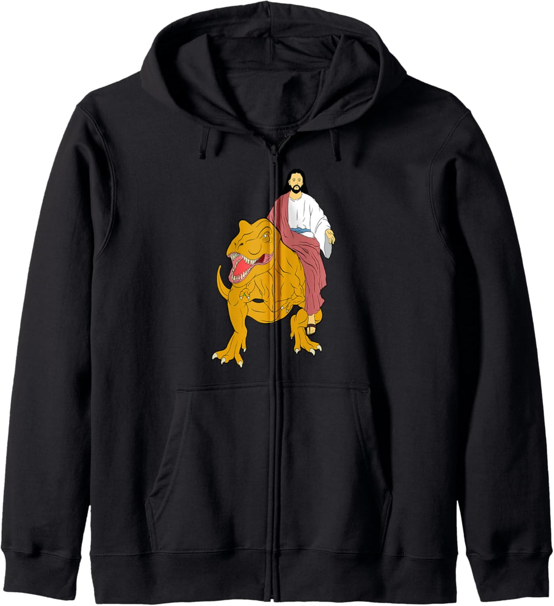 Jesus Riding Dinosaurier Graphic Dino Trex Kapuzenjacke