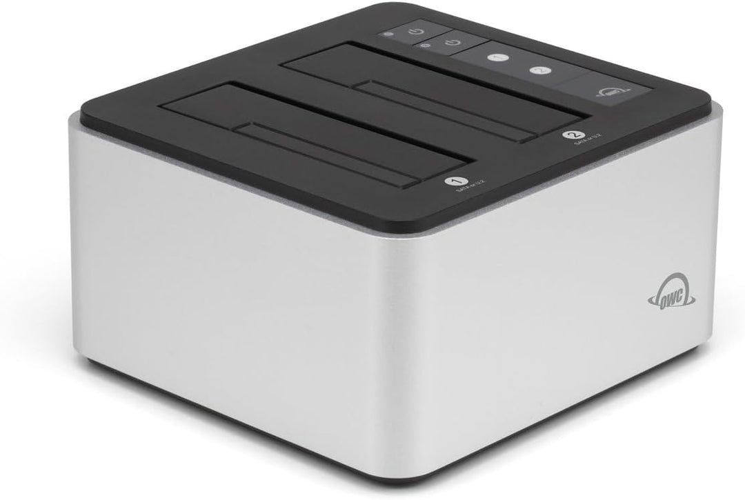 OWC Drive Dock U.2 (USB 3.2 (10 Gb/s) mit Zwei Einschüben für 2,5-Zoll- und 3,5-Zoll-SATA- und NVMe