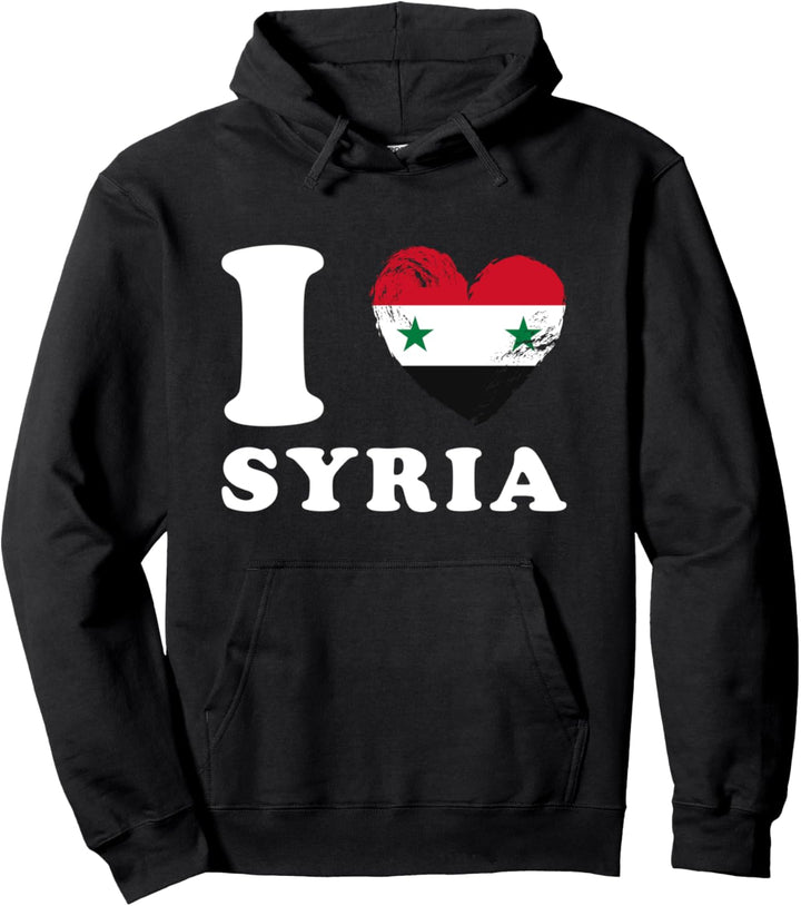 I Love Syria - Herzflagge Syrien Pullover Hoodie
