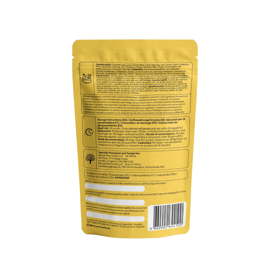 BanyanTree Foods Garam Masala Gewürzmischung 100g ~ Ganz natürlich | indischer Herkunft