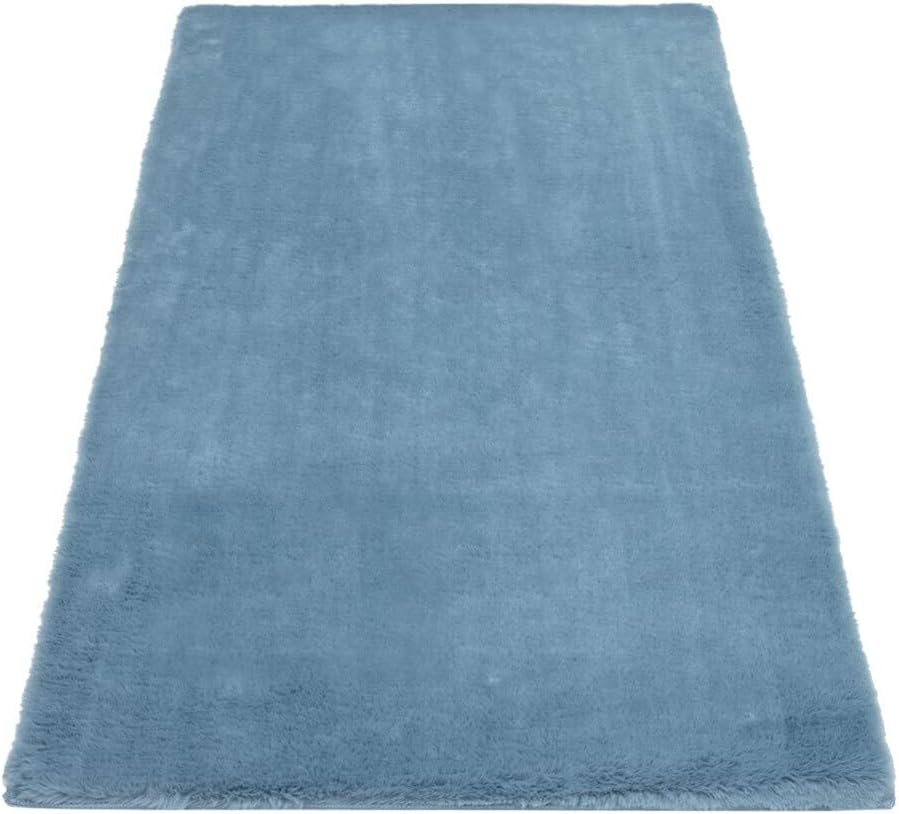 carpet city Badteppich Blau - 40x60 cm Einfarbig - Badematte rutschfest, waschbar, weich, saugfähig,