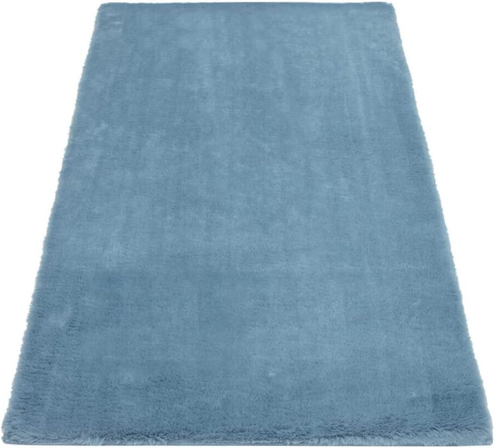 carpet city Badteppich Blau - 40x60 cm Einfarbig - Badematte rutschfest, waschbar, weich, saugfähig,