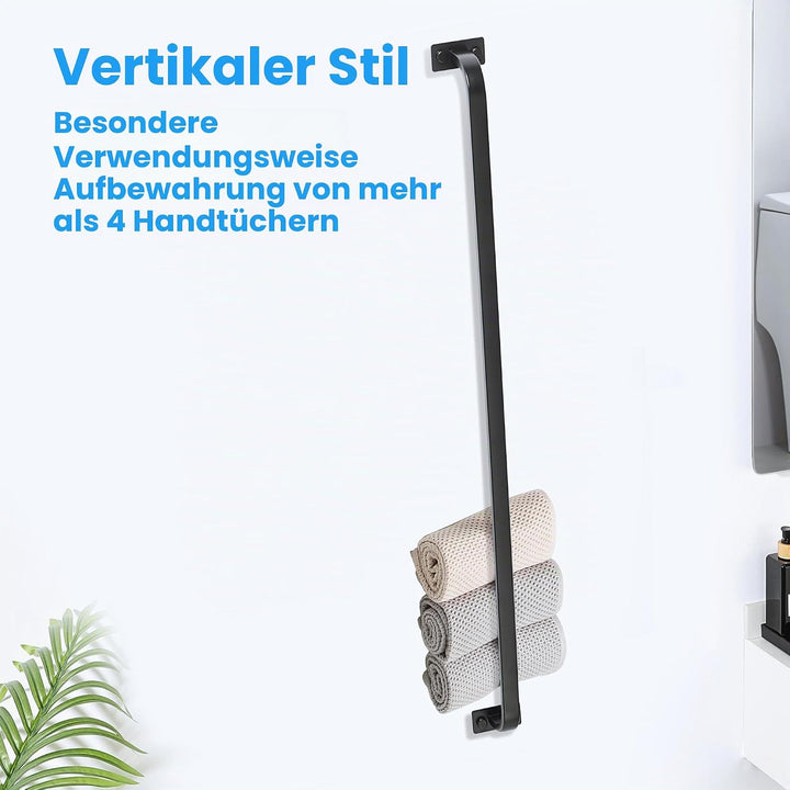 Handtuchhalter, Wandmontage, 80 cm, SUS304 Edelstahl, Einzelhandtuchstange für Badezimmer, Küche, Zu