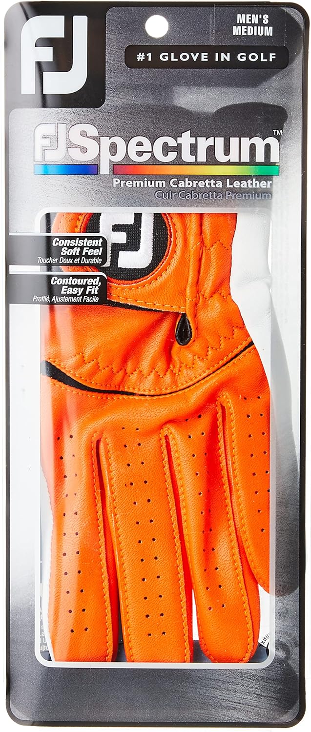 Footjoy FJ Spectrum Golfhandschuhe Orange M-L für rechtshänder, Orange M-L für rechtshänder