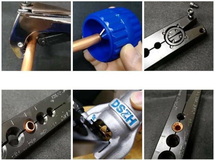 MorNon Bördelgerät 45 Grad Doppelt und Einfach Bremsleitung Rohr Set mit Biegezange Bördeln Werkzeug