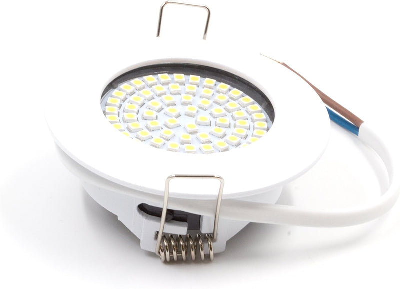 vislux LED Einbaustrahler 230V - 58mm - 70mm - Einbauspots Badezimmer- Energiesparende warmweisse Ei