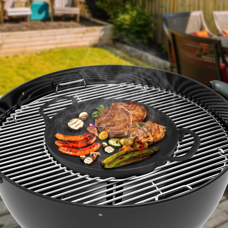 Onlyfire Runde Gusseisen-Pfanne Ø 30,5 cm für Weber Gourmet BBQ System 7421 | Ersatzteile für Weber