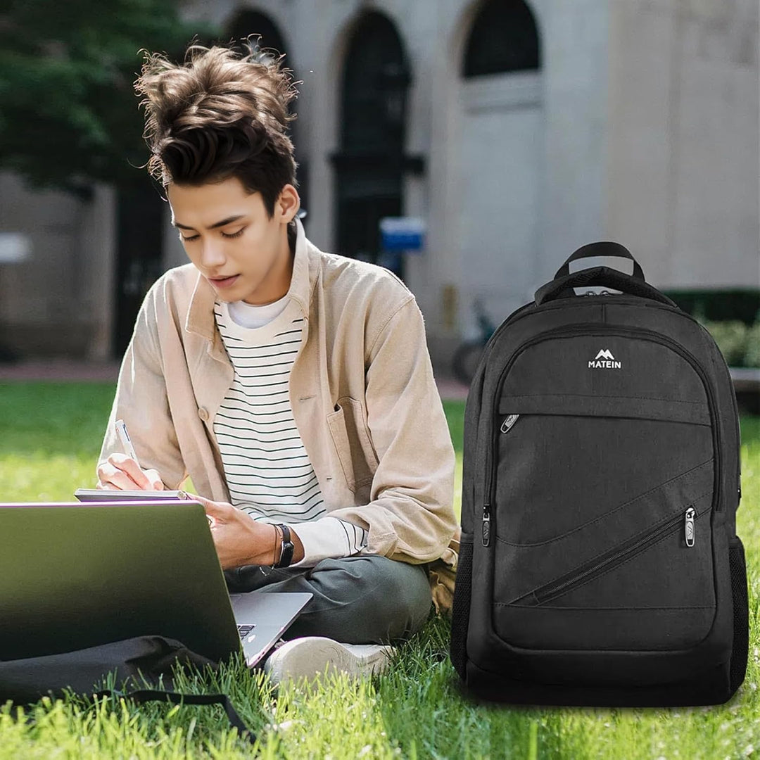 MATEIN Rucksack Herren, Laptop Rucksack 17 Zoll mit USB Ladeanschluss und TSA-Zertifizierung,Gross W