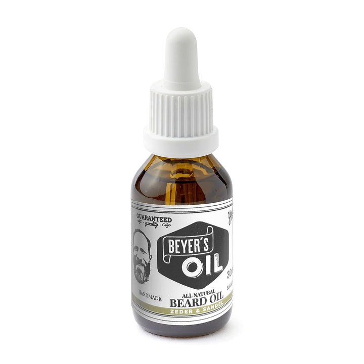 Beyer’s Oil Bartöl Zeder &amp; Sandel 30ml - 100% natürliche Bartpflege - Macht den Bart weich und glatt