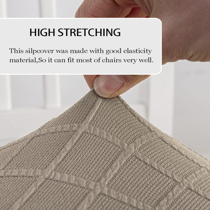 JUNZHE Muschelstuhlhussen Retro-Stuhlhussen Stretch-Spandex-Druck, Lounge-Eckstuhlschutz für Esszimm