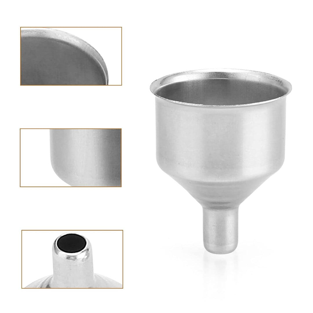 4 Stück Trichter Edelstahl, Einfülltrichter Trichter Set, Marmeladentrichter Einfülltrichter mit Gri