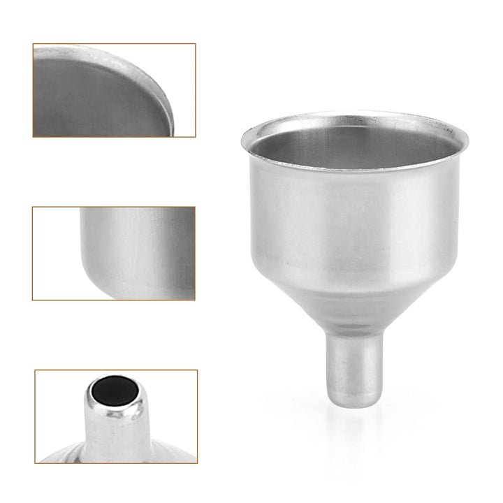 4 Stück Trichter Edelstahl, Einfülltrichter Trichter Set, Marmeladentrichter Einfülltrichter mit Gri