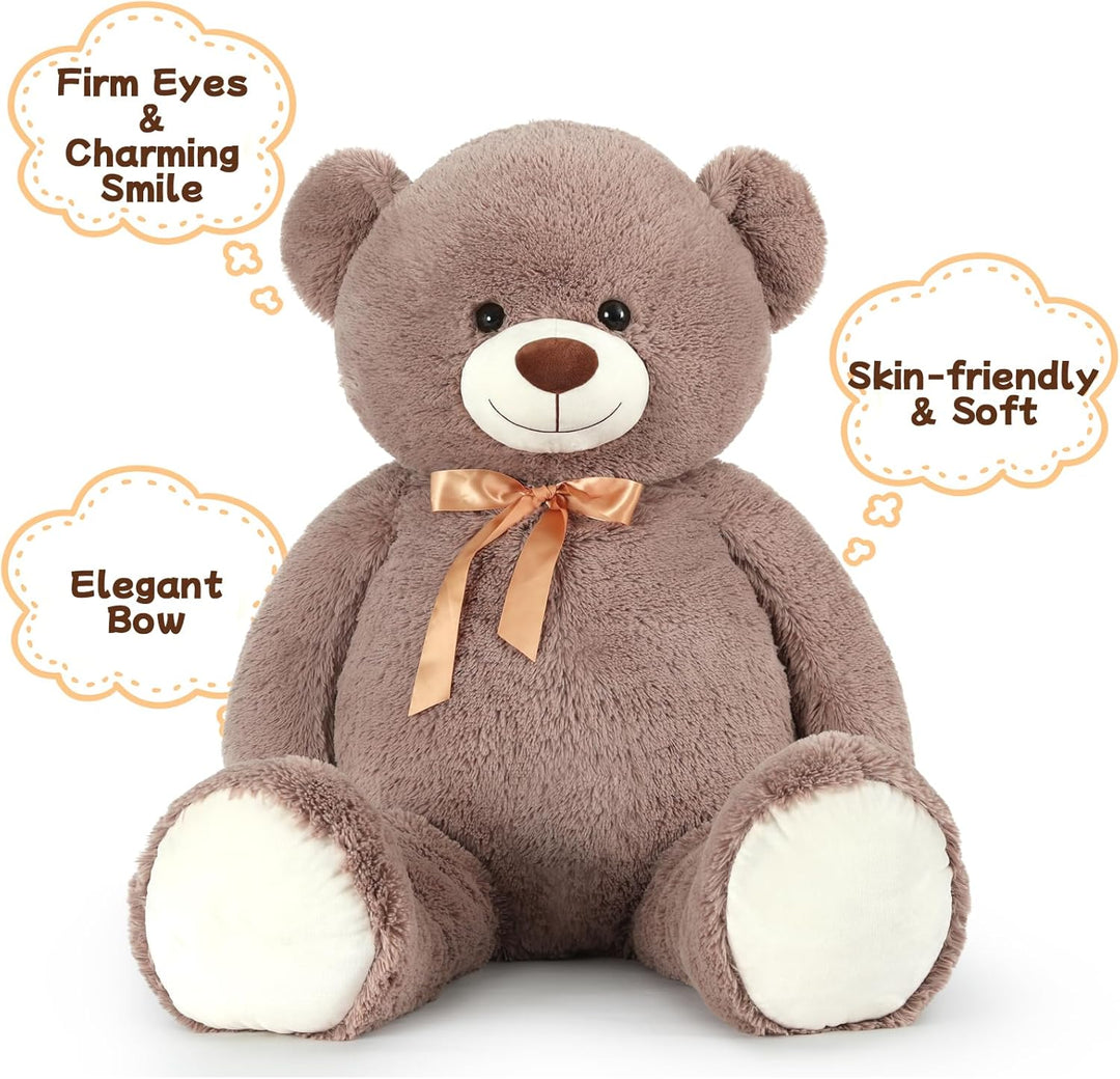 MorisMos 130cm riesen Teddy Kuscheltier XXL, gross teddybär XXL plüschtier stoffbär, Geburtstag Freu