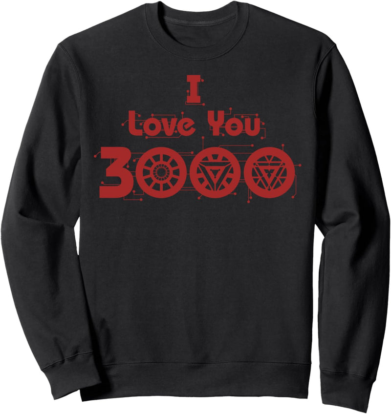 Marvel Avengers Endgame I Love You 3000 Arc Reactor Symbols Sweatshirt