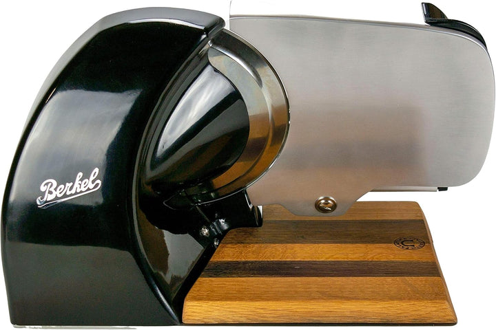 Berkel Aufschnittmaschine Home Line 250 in rot - Premium Schneidemaschine inkl. handgefertigtem Einl