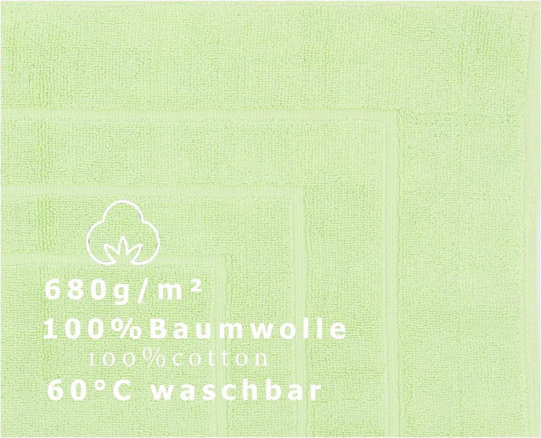 Betz 10 Stück Badvorleger Palermo 100% Baumwolle Badematte Badteppich Duschvorlage Grösse 60x60 cm Q
