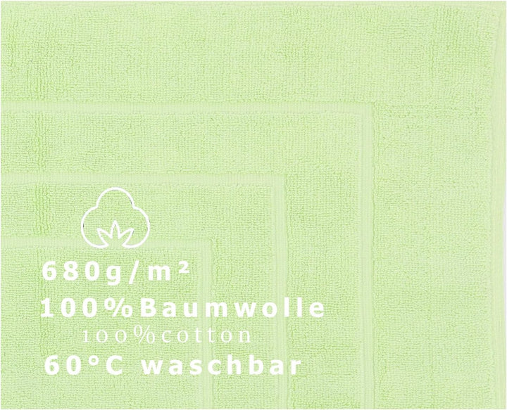 Betz 10 Stück Badvorleger Palermo 100% Baumwolle Badematte Badteppich Duschvorlage Grösse 60x60 cm Q