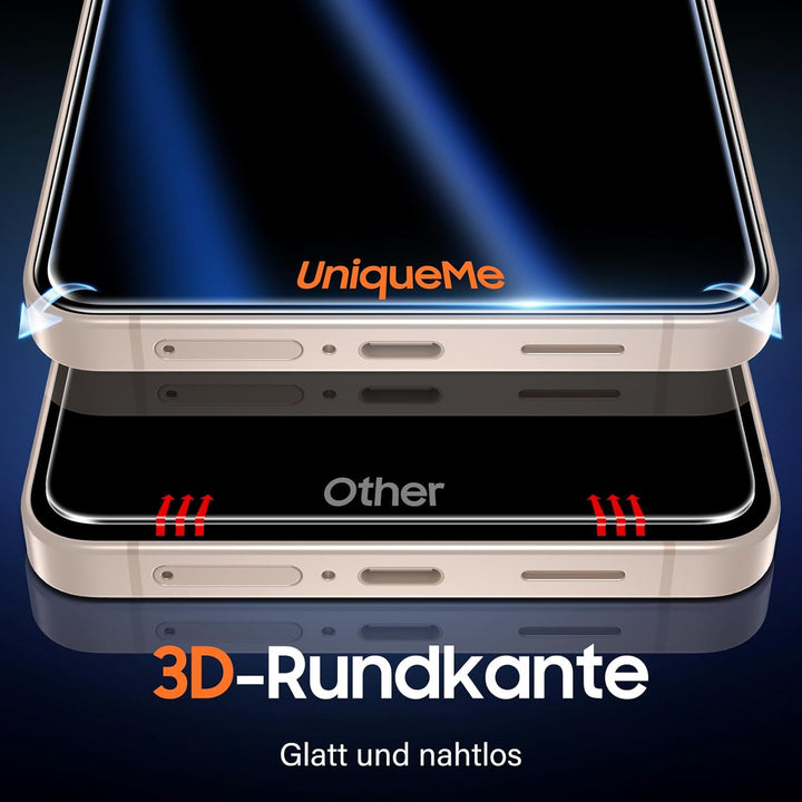 UniqueMe für Samsung Galaxy S26 für Panzerglas Sichtschutz - Privacy Schutzfolie, Automatische Insta