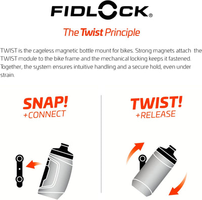 Fidlock Trinkflaschen Set Twist Bottle 590 transparent White, transparent white