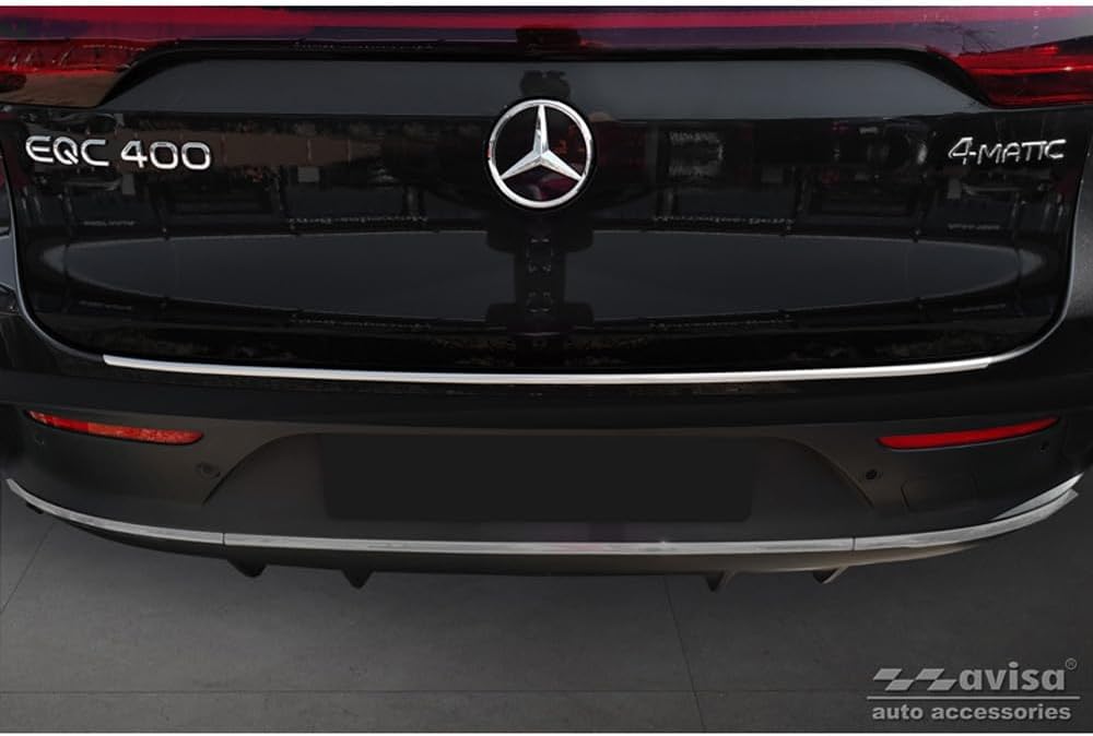 Avisa Edelstahl Heckstossstangenschutz kompatibel mit Mercedes EQC (N293) 2019- 'Ribs'