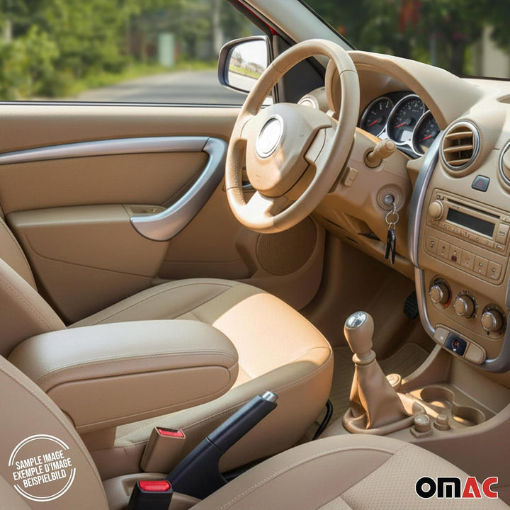 OMAC Mittelarmlehne Armlehne Mittelkonsole für VW Golf 5 2003-2009 PU-Leder ABS Beige Golf 5 2003-20
