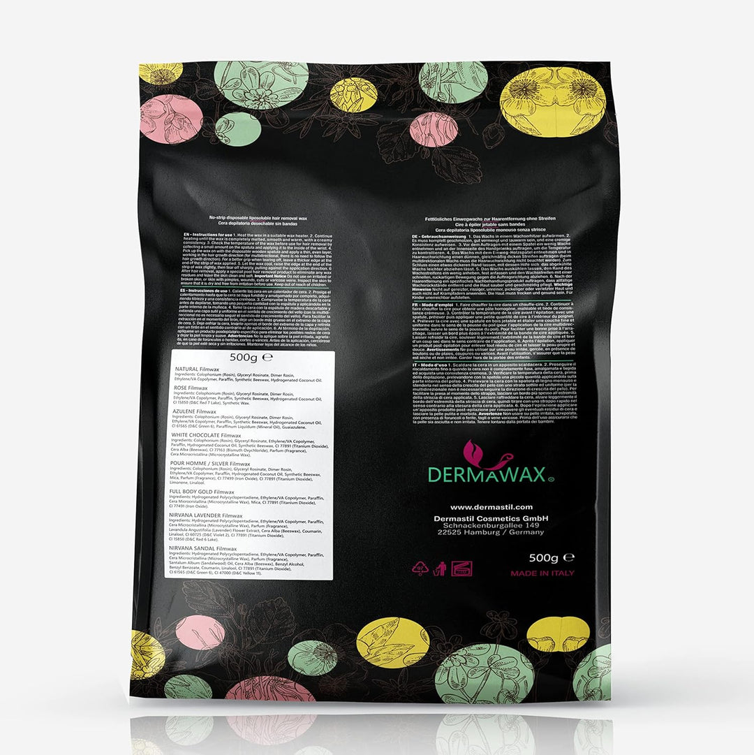 Dermawax 500g Rose Wachsperlen mit Kokosöl – Professionelles Heisswachs zur Haarentfernung – Sanftes