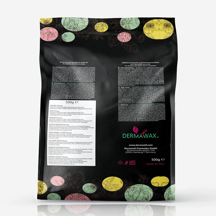 Dermawax 500g Rose Wachsperlen mit Kokosöl – Professionelles Heisswachs zur Haarentfernung – Sanftes