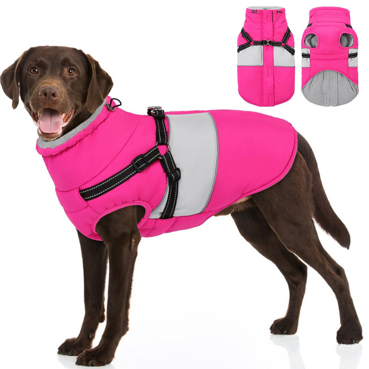 AOFITEE Hundemantel Winter, Wasserdicht Warme Hundejacke Wintermantel für Grosse Hunde, Reflektieren