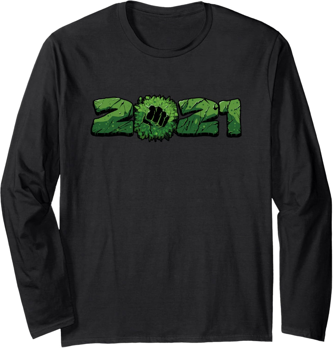 Marvel Hulk 2021 Happy New Year Langarmshirt