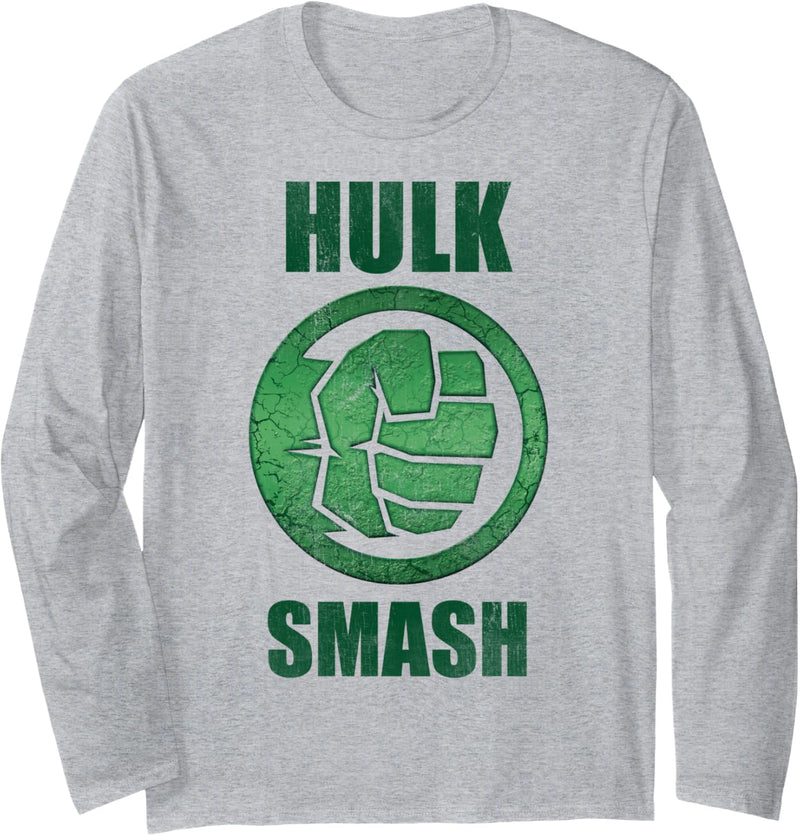 Marvel Hulk Smash Large Chest Logo Langarmshirt