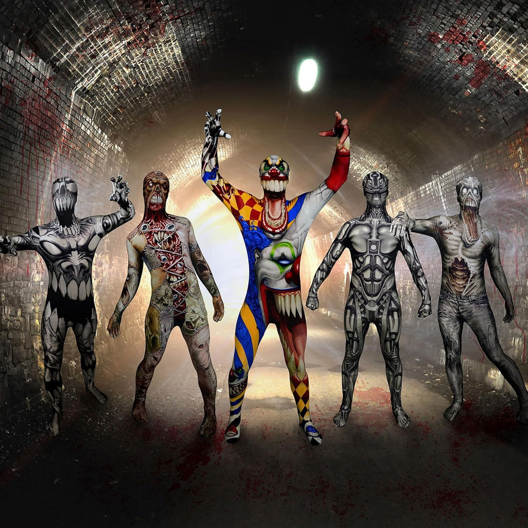 Morphsuits Clown Ork Jaw Dropper Monster Kostüm, Halloween und Karneval - L (163cm-175cm) L Clown, L