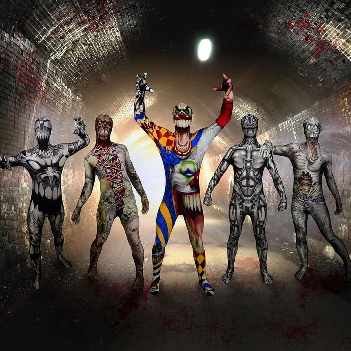 Morphsuits Clown Ork Jaw Dropper Monster Kostüm, Halloween und Karneval - L (163cm-175cm) L Clown, L