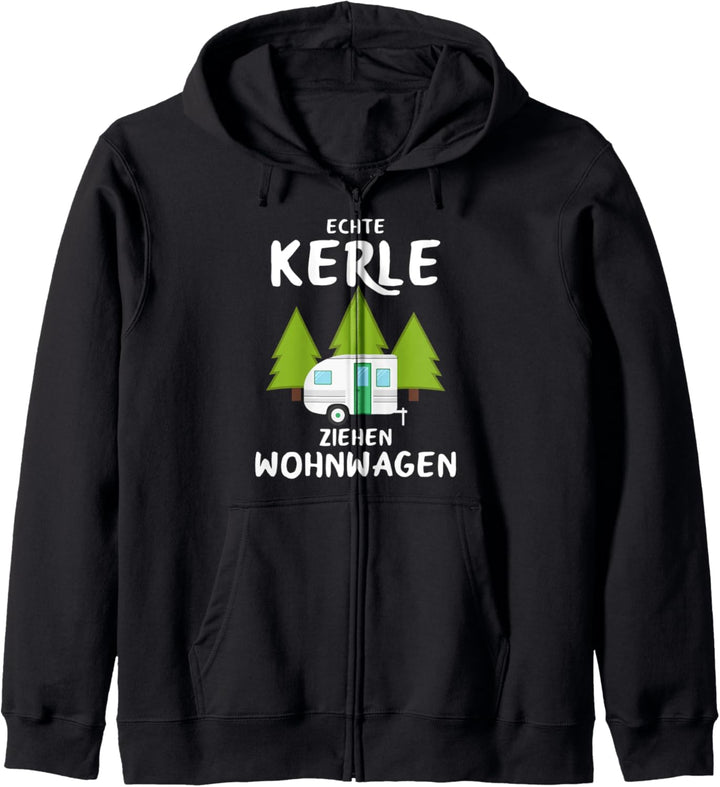 Echte Kerle ziehen Wohnwagen, Camping, Ferien, Erholung Kapuzenjacke