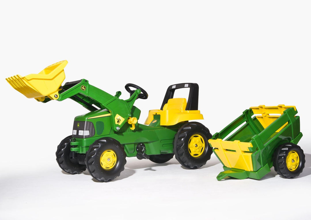 Rolly Toys Set Traktor Junior John Deere (Landwirtschaftstraktor für Kinder, Traktor für 3 bis 7-Jäh