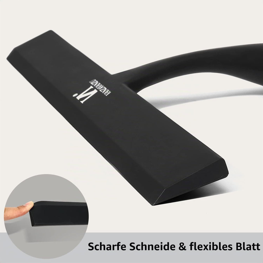 Duschabzieher für Glastüren &amp; Mikrofaser-Schrubber-Set, 28 cm Fensterputzwerkzeug mit rutschfestem G
