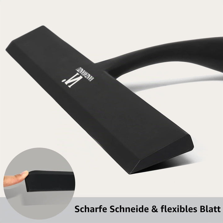 Duschabzieher für Glastüren &amp; Mikrofaser-Schrubber-Set, 28 cm Fensterputzwerkzeug mit rutschfestem G
