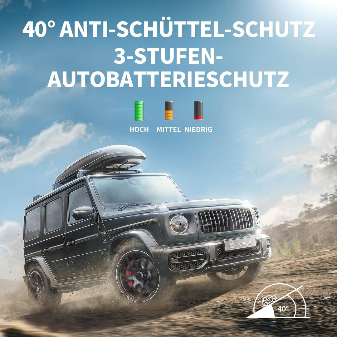 AAOBOSI 40L Kompressor Kühlbox, Dual Zone, Camping Kühlschrank mit APP | LED-Beleuchtung,12/24V und