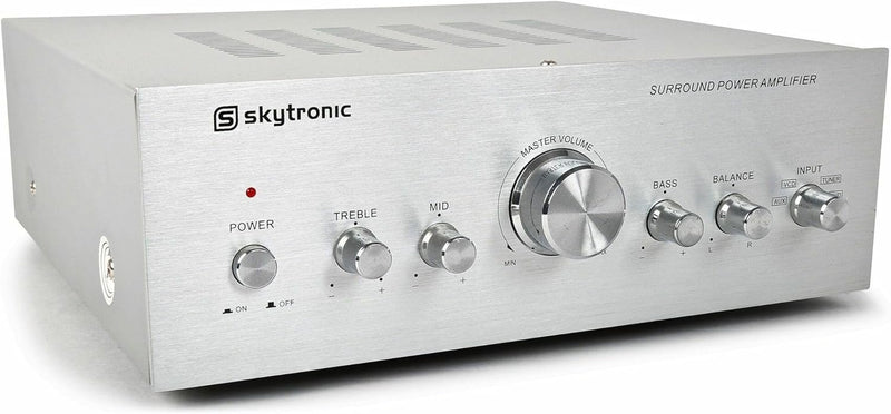 Skytronic Stereo Verstärker 400W mit 4 Inputs - Hi-Fi Audio Verstärker für Heimkino, Musik und Karao