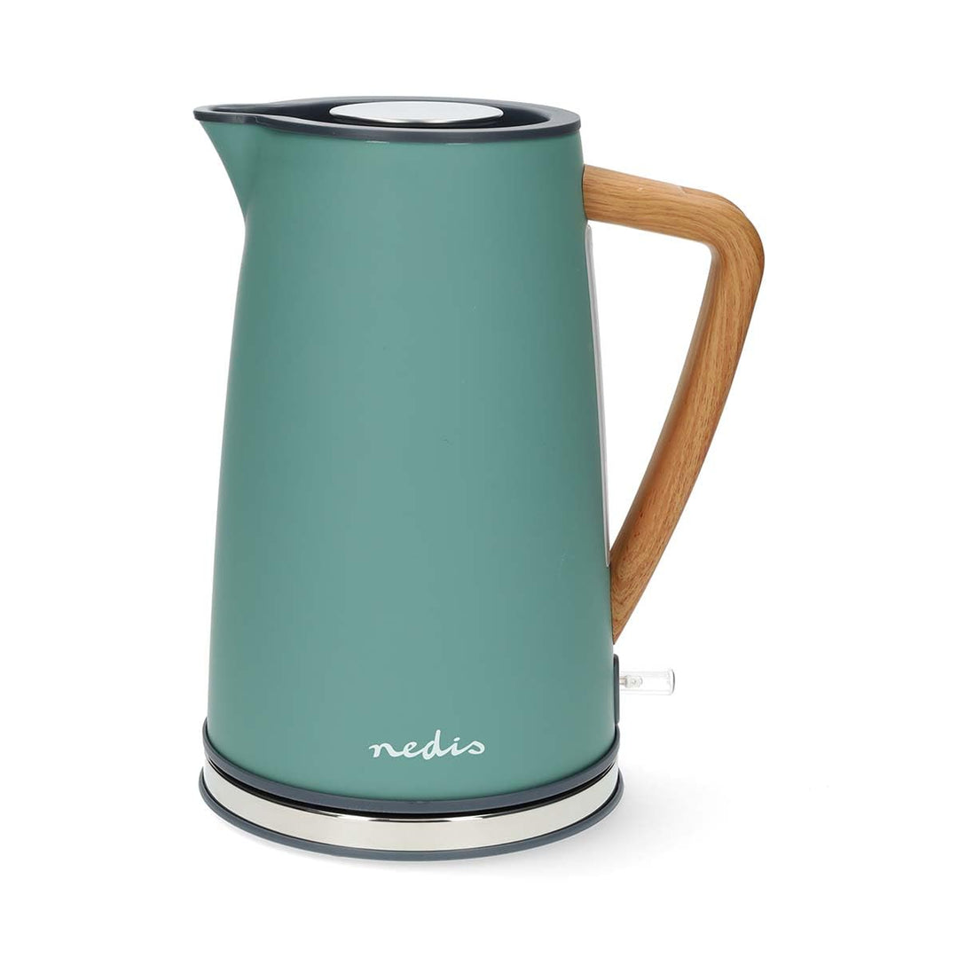 Wasserkocher - 1.7 l - Soft-Touch - Grün - Um 360 Grad drehbar - Verdecktes Heizelement - Strix Cont