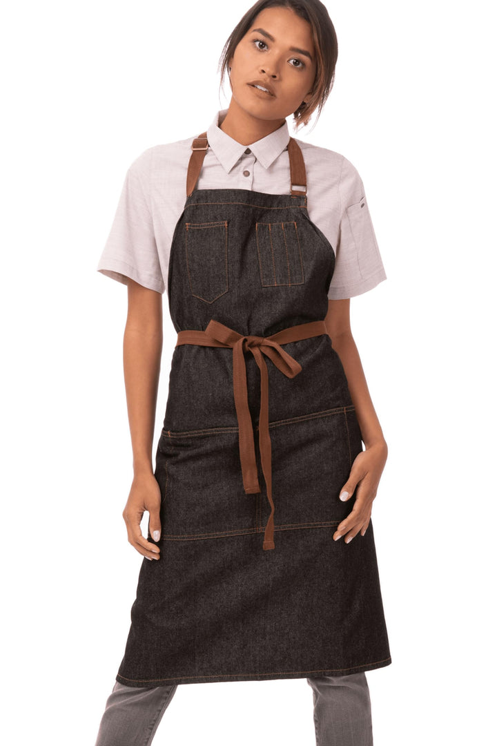 Chef Works Unisex Memphis Latzschürze, Schwarz, Einheitsgrösse Schwarz Memphis-Schürze, Schwarz Memp