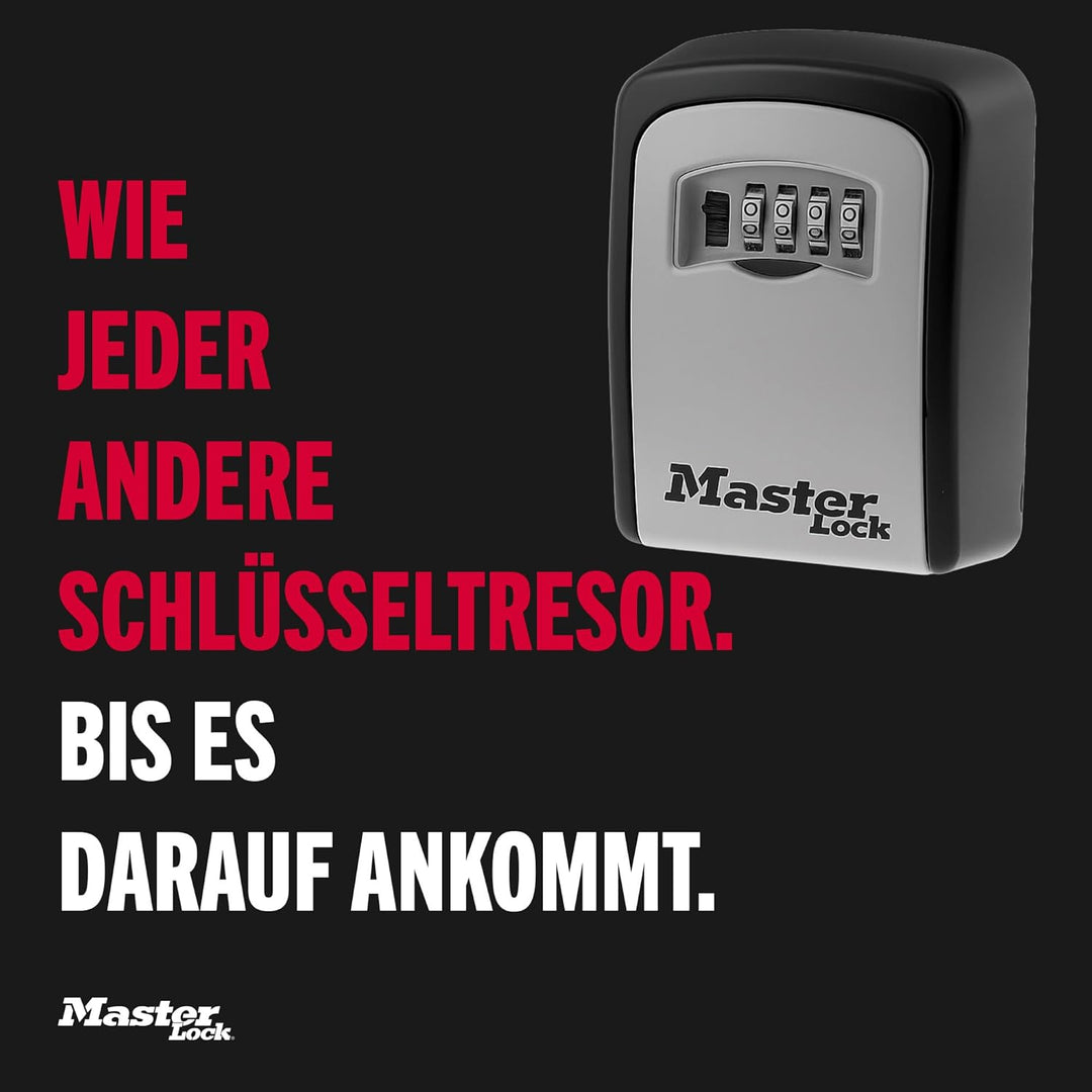 Master Lock Schlüsseltresor, Wandhalterung, Aussen, 11.9 x 8.5 x 3.6 cm, Schlüsselsafe Medium - Wand