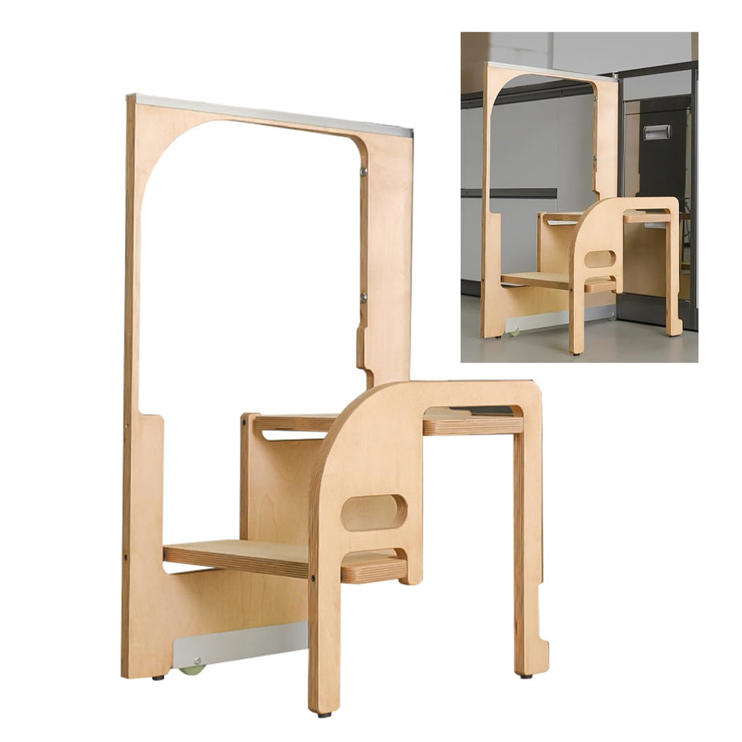 Klappbarer Tritthocker für Erwachsene, zusammenklappbarer Tritthocker aus Holz für die Küche, 200 kg