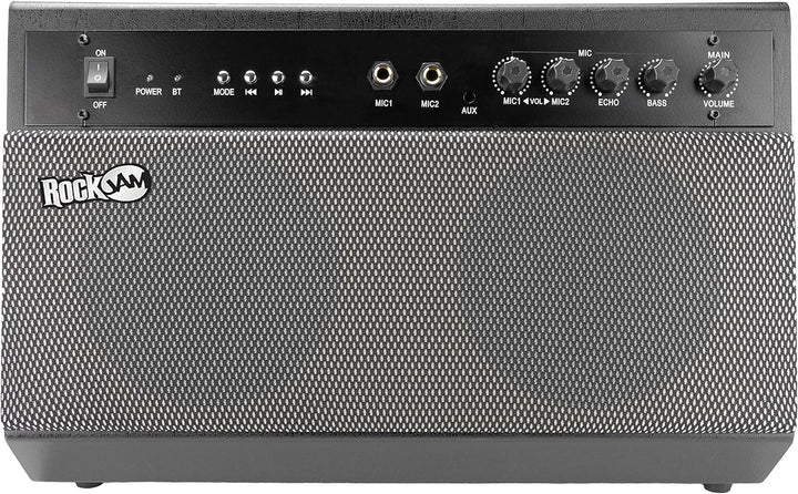 RockJam Premium Performer 100-Watt-Bluetooth-Karaoke-Maschine & PA-System mit zwei Karaoke-Mikrofone